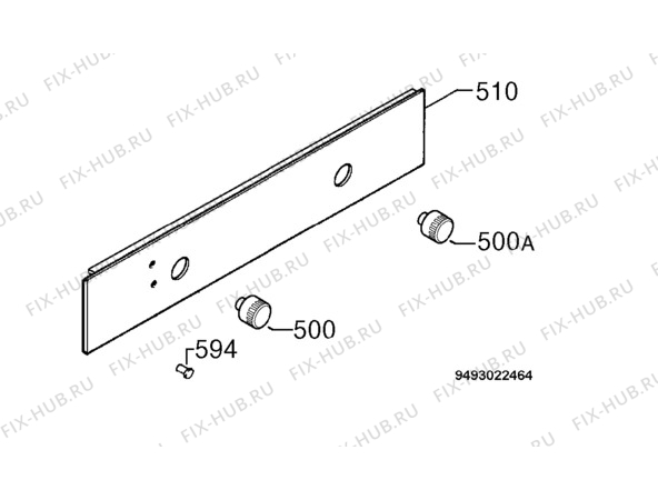 Взрыв-схема плиты (духовки) Zanussi ZOB656X - Схема узла Command panel 037